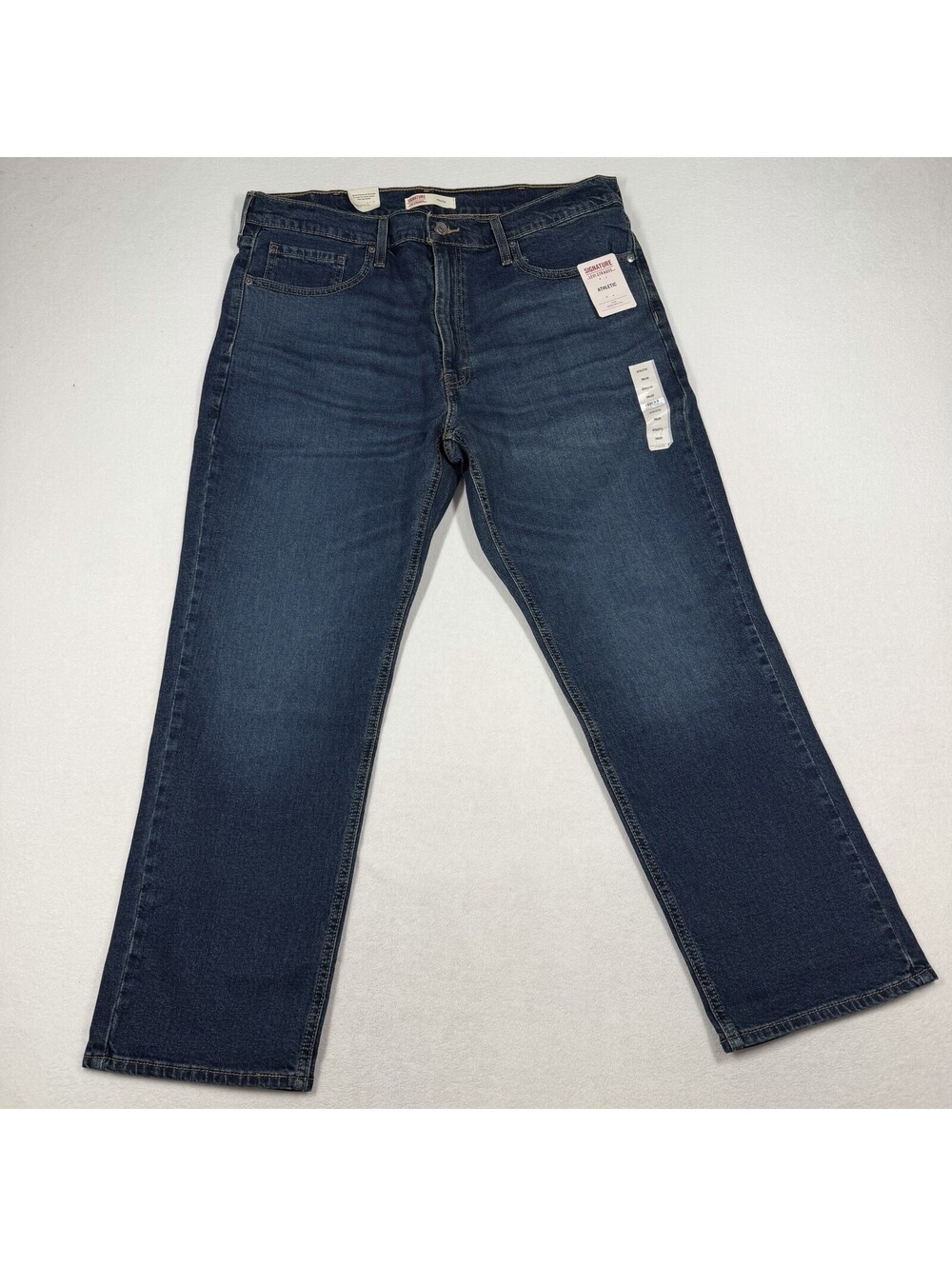 Levi Strauss Signature Men's Athletic Comfort Flex Blue Jeans 38x30 NWT